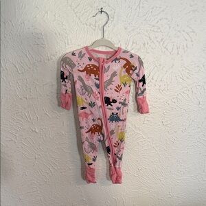 Little Sleepies Newborn Pink Jurassic Jungle Dinosaur Zippy